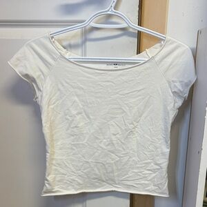 Brandy Melville Cream Short Sleeve Top